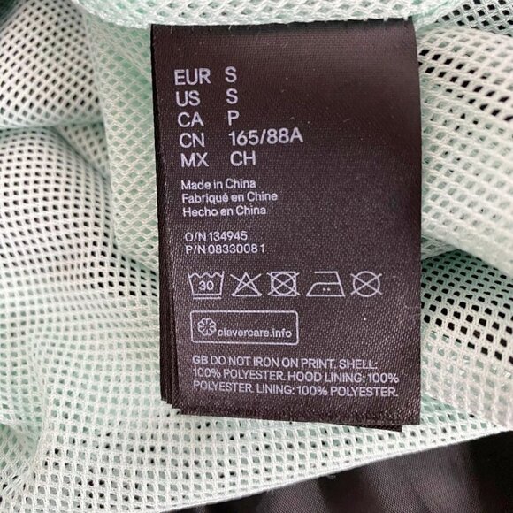 PE NATION X H&M BLACK MINT ZIP UP HOODED LIGHTWEIGHT TRACK JACKET - S - Picture 12 of 12